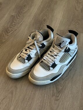 Men's White and Black Jordan Basketball Sneakers